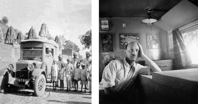 Борис Георгиев пред и във возилото, което създава със собствените си ръце и с което обикаля надлъж и шир Индия